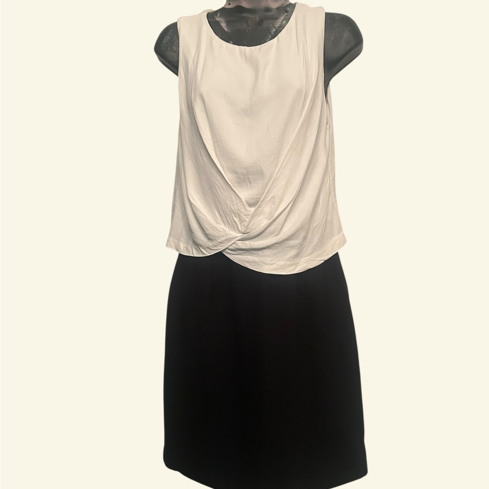 Massimo Dutti White and Black Dress